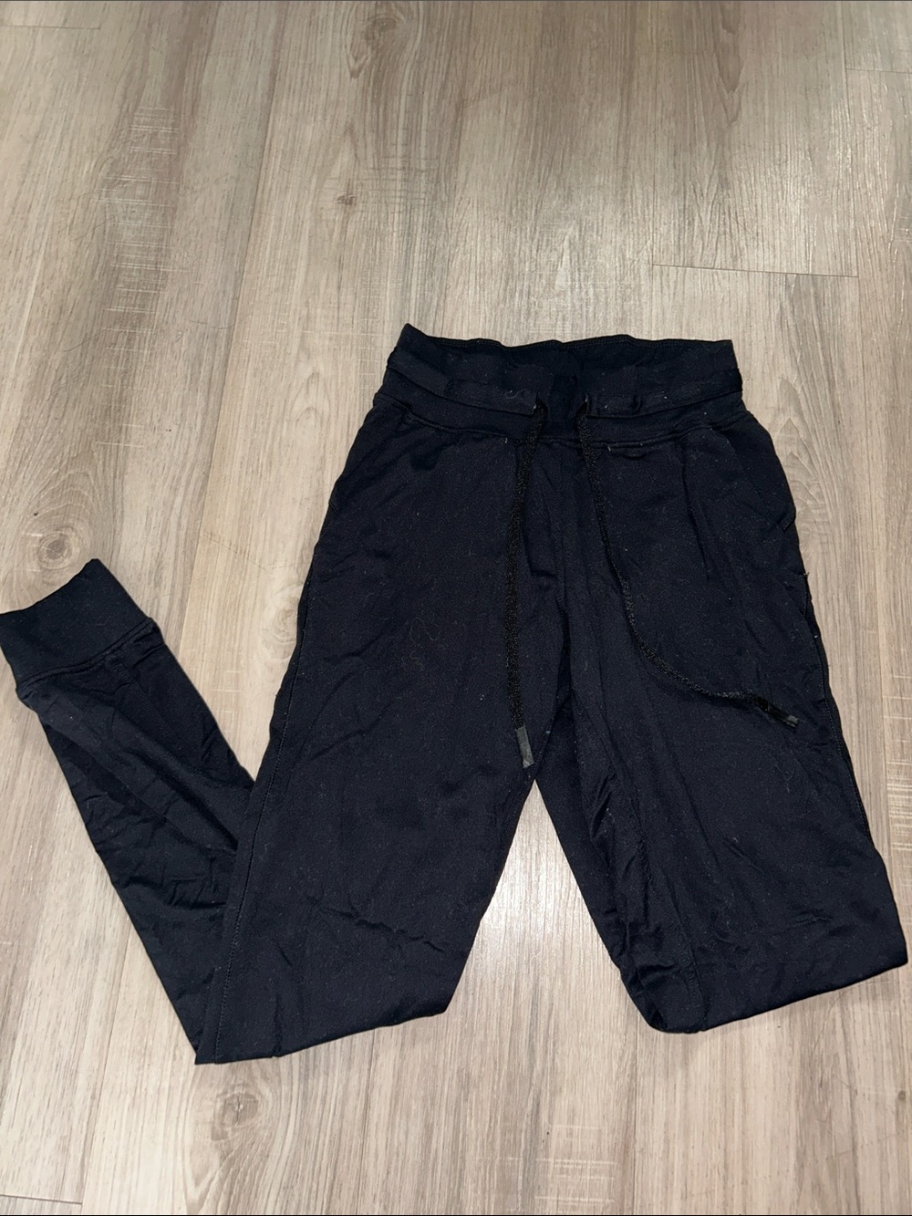 Black Drawstring Jogger Pants